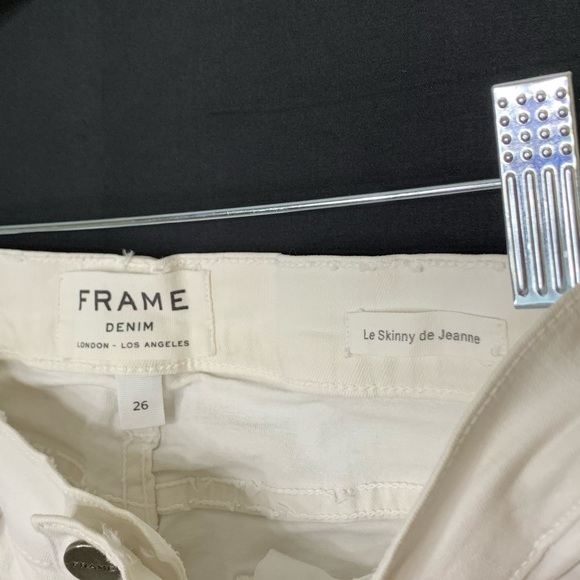 Frame Denim Le Skinny White Jeans, size 26 - Picture 3 of 9